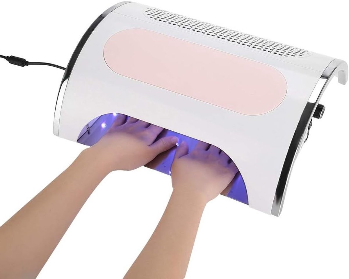 Multifunctionele 3-in-1 Nageldust Collector, Elektrische Nagelboor met UV LED Lamp voor Nagelsalon, 100-240V EU Plug, Perfect voor Nagelverzorging en Manicure