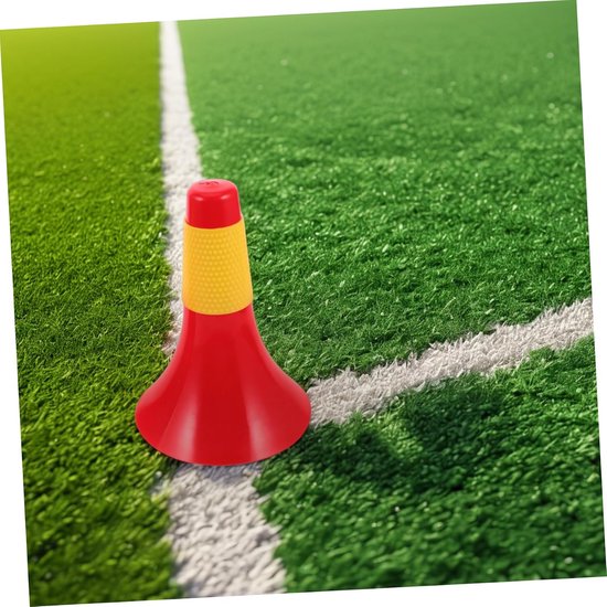 Trainingskegels Set - Sport Markeringen - Sport Training - Robuust Verdikt Ontwerp - 7cm Hoog - Rood Geel — afbeelding 4