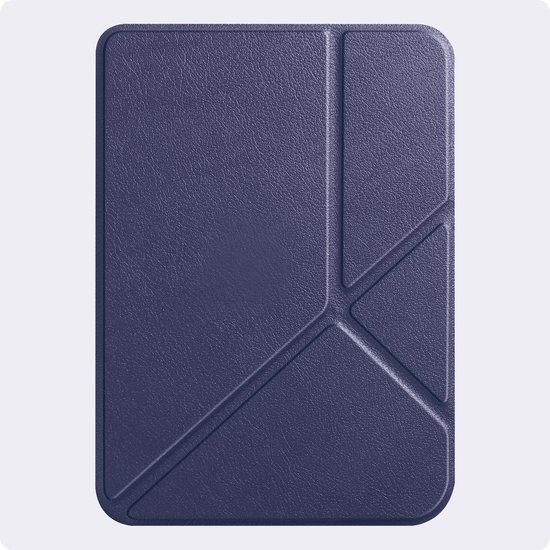 Hoes Geschikt voor Kobo Clara 2E - Luxe E-reader Trifold Case - Bescherm Hoesje Book Cover - Donkerblauw — afbeelding 4