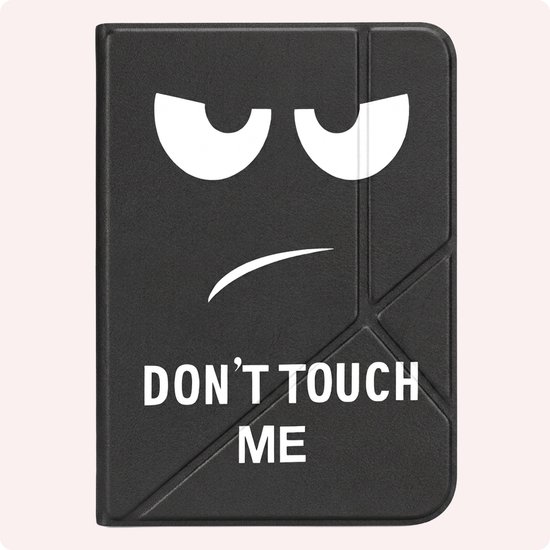 Hoes Geschikt voor Kobo Clara BW Hoesje Bookcase Cover Book Case Hoes Sleepcover Trifold - Don't Touch Me — afbeelding 4