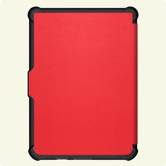 Hoes Geschikt voor Kobo Clara HD - E-reader Bescherm Hoesje Case Sleep Cover Trifold - Hoes Geschikt voor Kobo Clara HD Hoesje - Rood — afbeelding 5