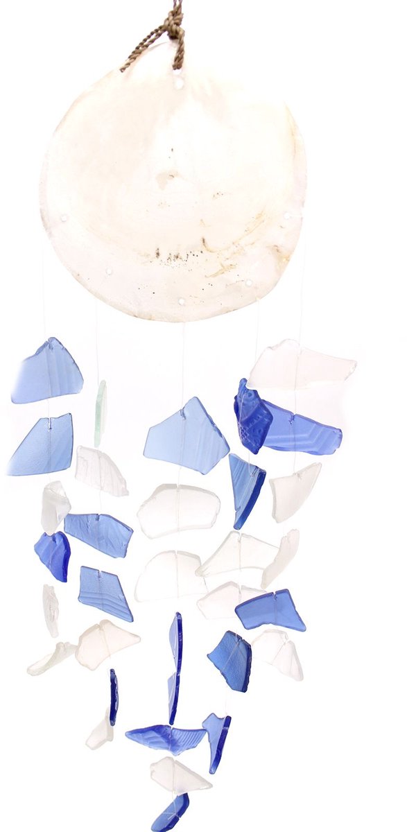 Ancient Wisdom Copis & Glass Drop - Blue & White Glass multicolor