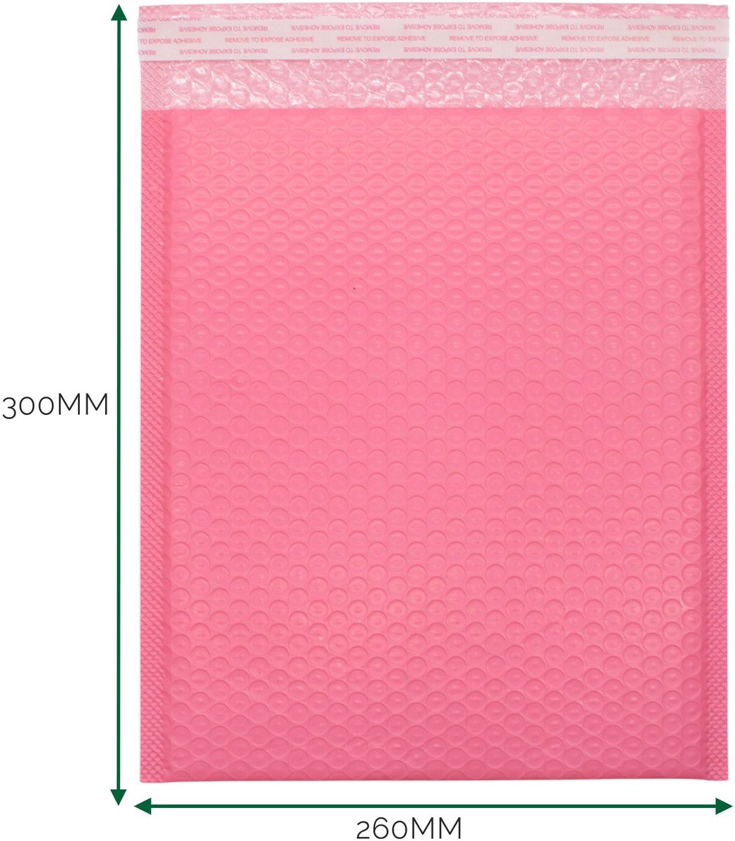 Pink Poly Bubble Envelope (260x300+40mm)
