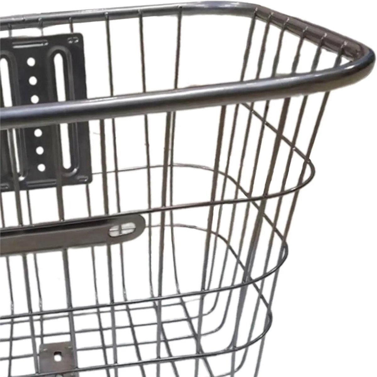 Fietsmand Lichtgewicht - Voorstuur mand - Boodschappen vervoeren - Eenvoudige installatie - 35 cm - Zilver