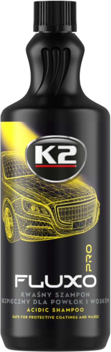 K2 Fluxo Pro - Zure Autoshampoo - 1L - Bevat Geen Geurstoffen - Verwijdert Minerale Afzettingen