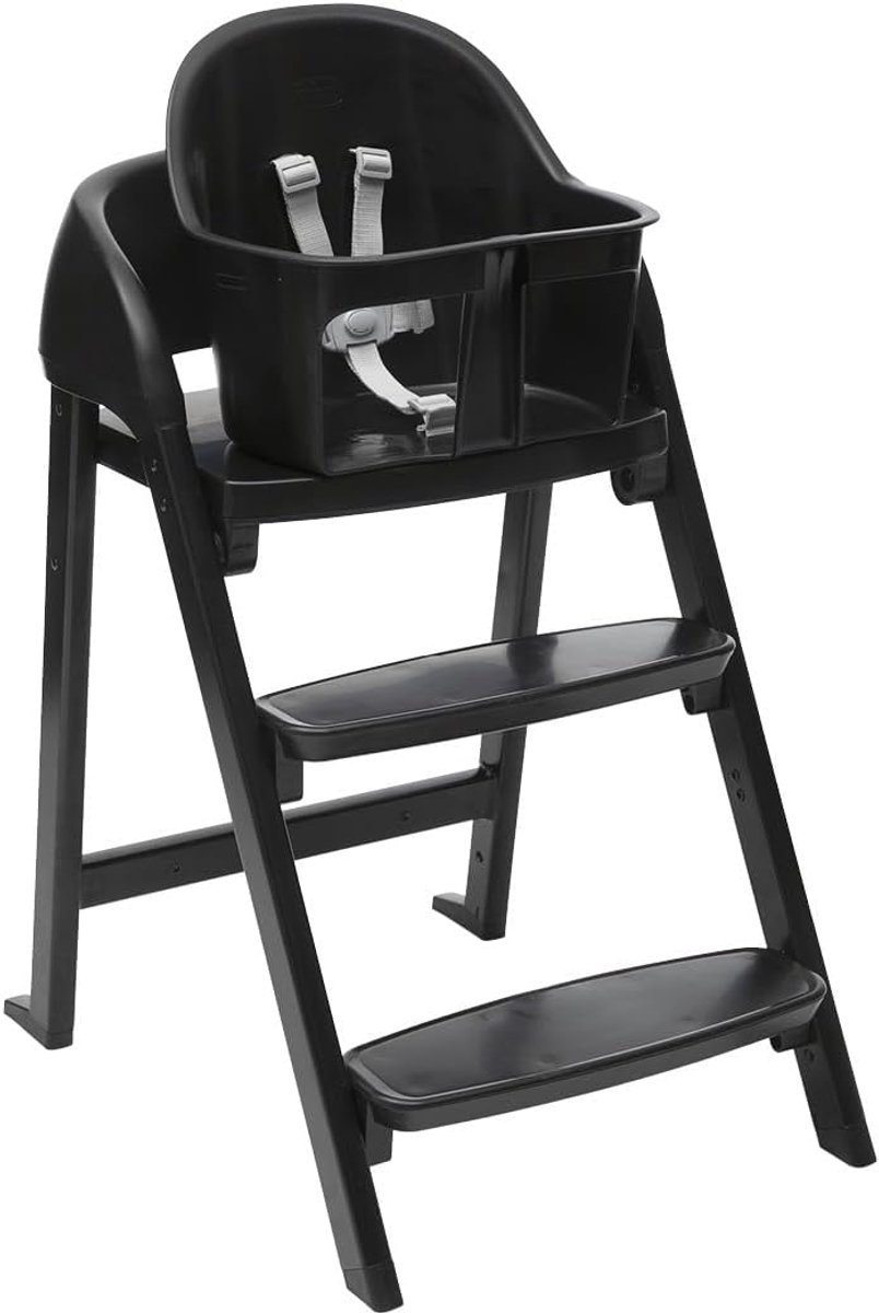 Kinderstoel - Eetstoel Baby - Groeit Mee - 3 Configuratie - Tot 110kg - Zwart