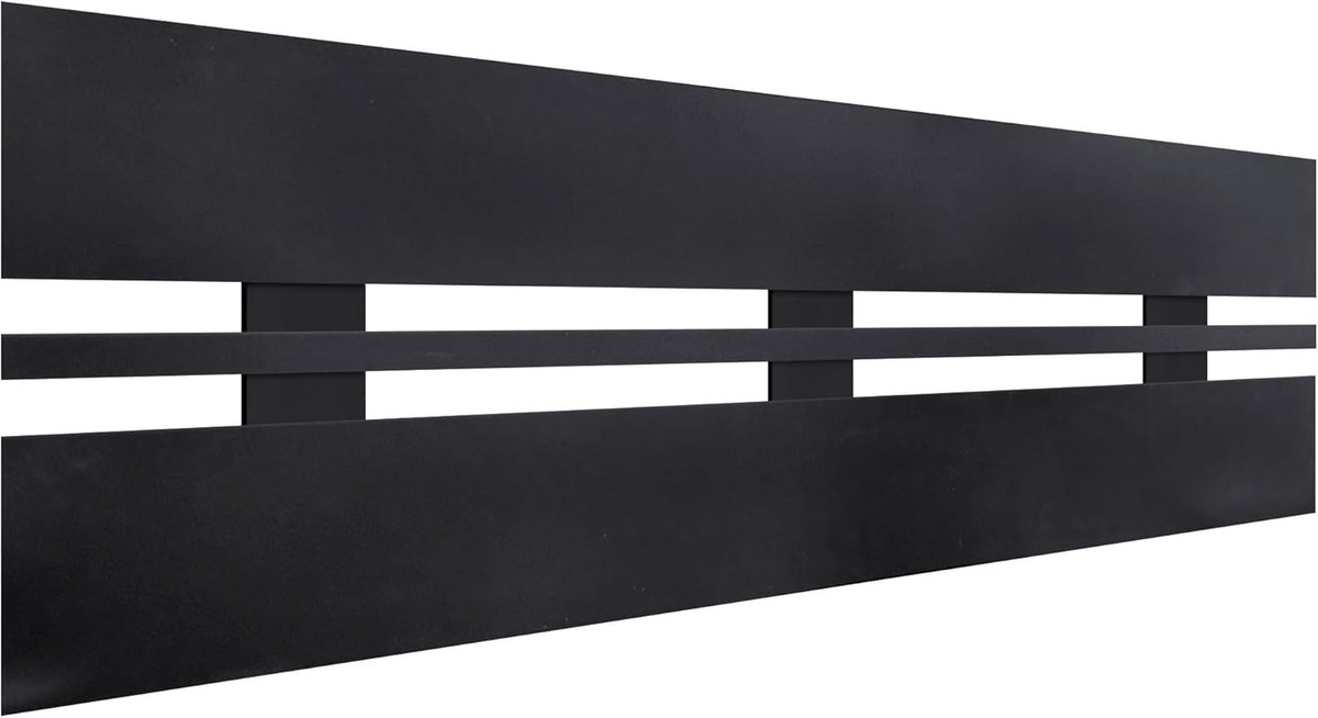 Hoofdbord Hout - Bedachterwand - Slaapkamer Decoratie - Gerecycled MDF - 140 cm - Zwart