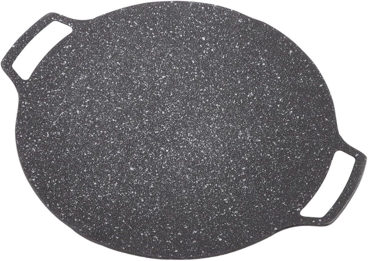 Grill Pan Barbecue Plaat Buiten Koken Anti-aanbaklaag 30 cm Zwart