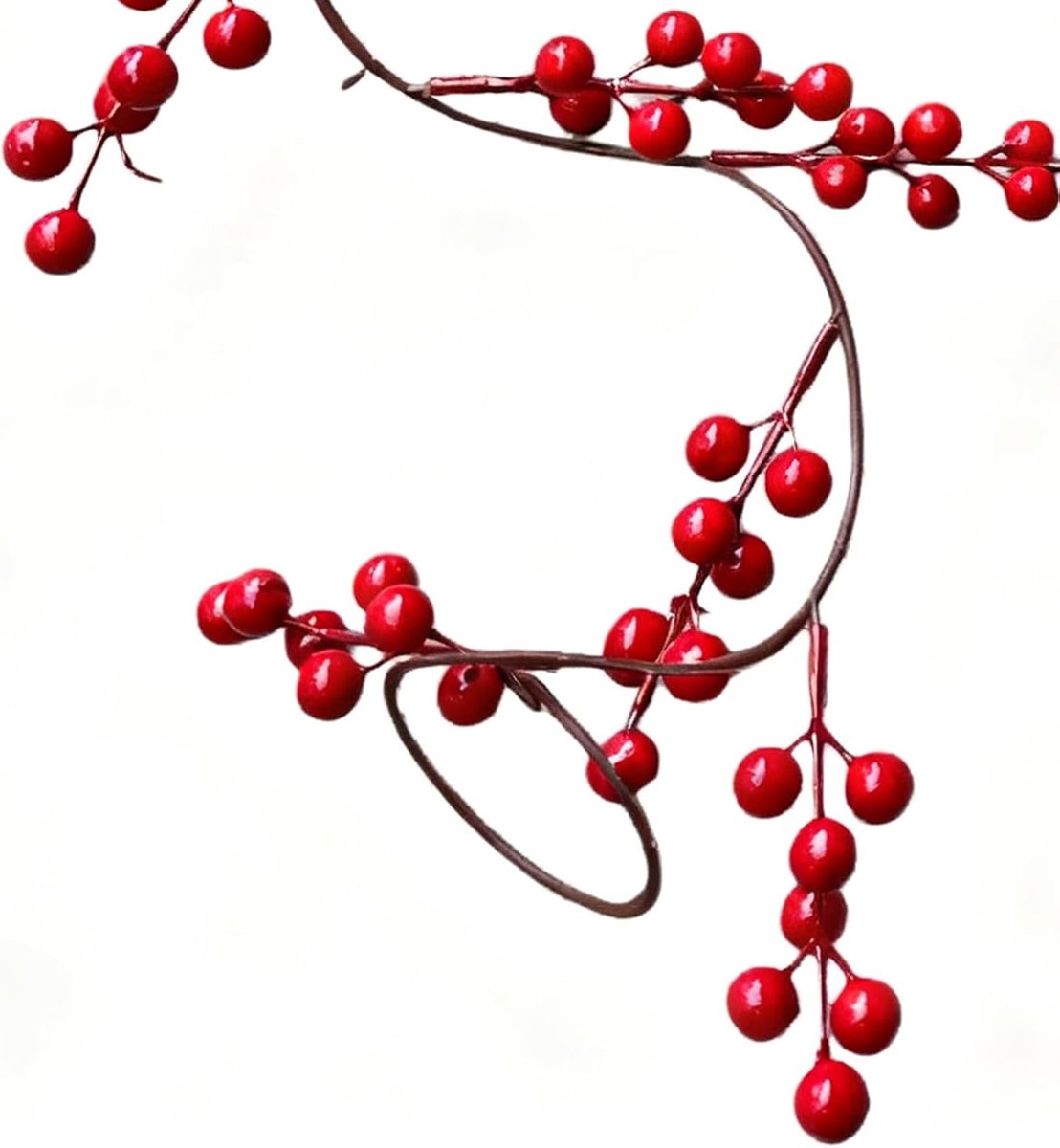 Kerst Guirlande - Bessen Rank - Feestelijke Decoratie - Realistisch Aanvoelend - 200 cm - Rood – foto 8