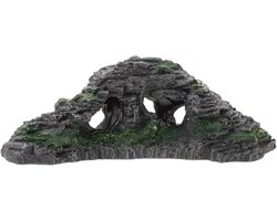 Realisitisch Terrarium Platform - Rustplek Reptielen - Schildpad Zonnebaden - Natuurlijke Omgeving - 21 x 10 x 7 cm - Zwart
