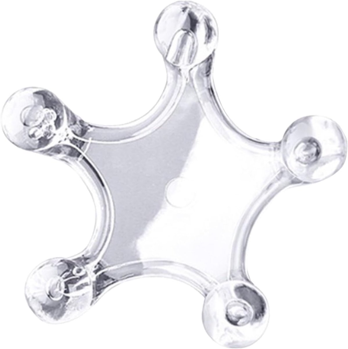 Massagebal Stervorm - Lichaamsroller Acupressuur - Spieren Ontspannen - Ergonomisch Ontwerp - 13 cm - Zwart Transparant