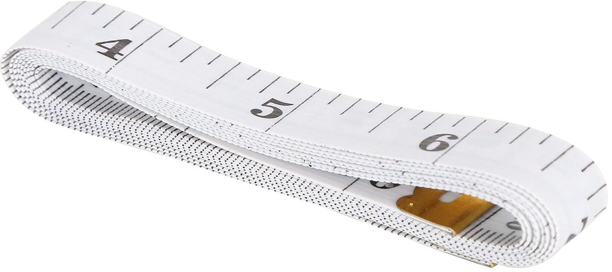 Zacht Meetlint - Flexibel Meetlint - Lichaamsmeting - Duurzaam PVC - 150 cm - Wit