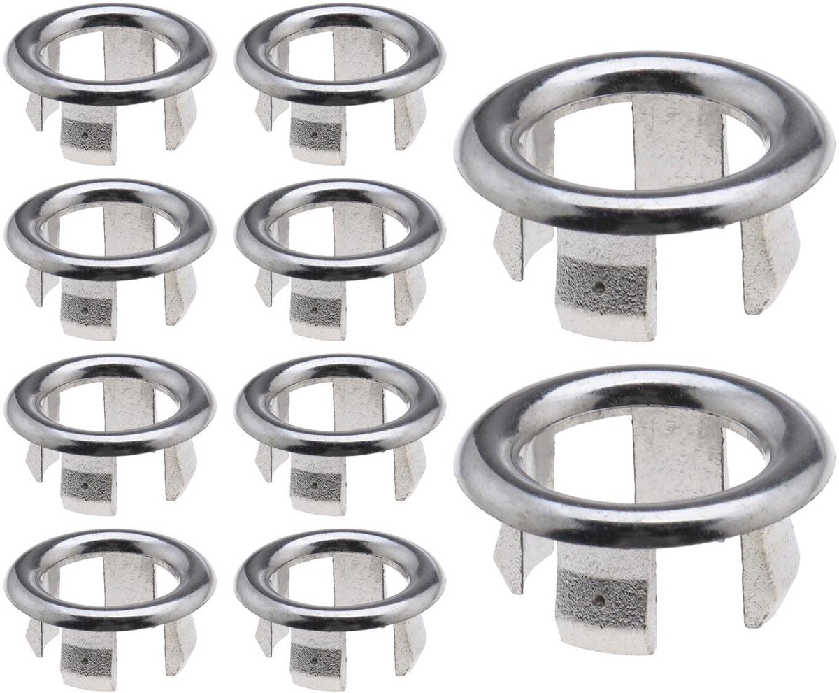 Dailygoods- Overloopring 10 Stuks - Gootsteen Afvoer Ring - Overloop Ring Wastafel - Diameter 22-24mm - Eenvoudig te Installeren - Geschikt voor Meeste Gootstenen - Gootsteenafvoer