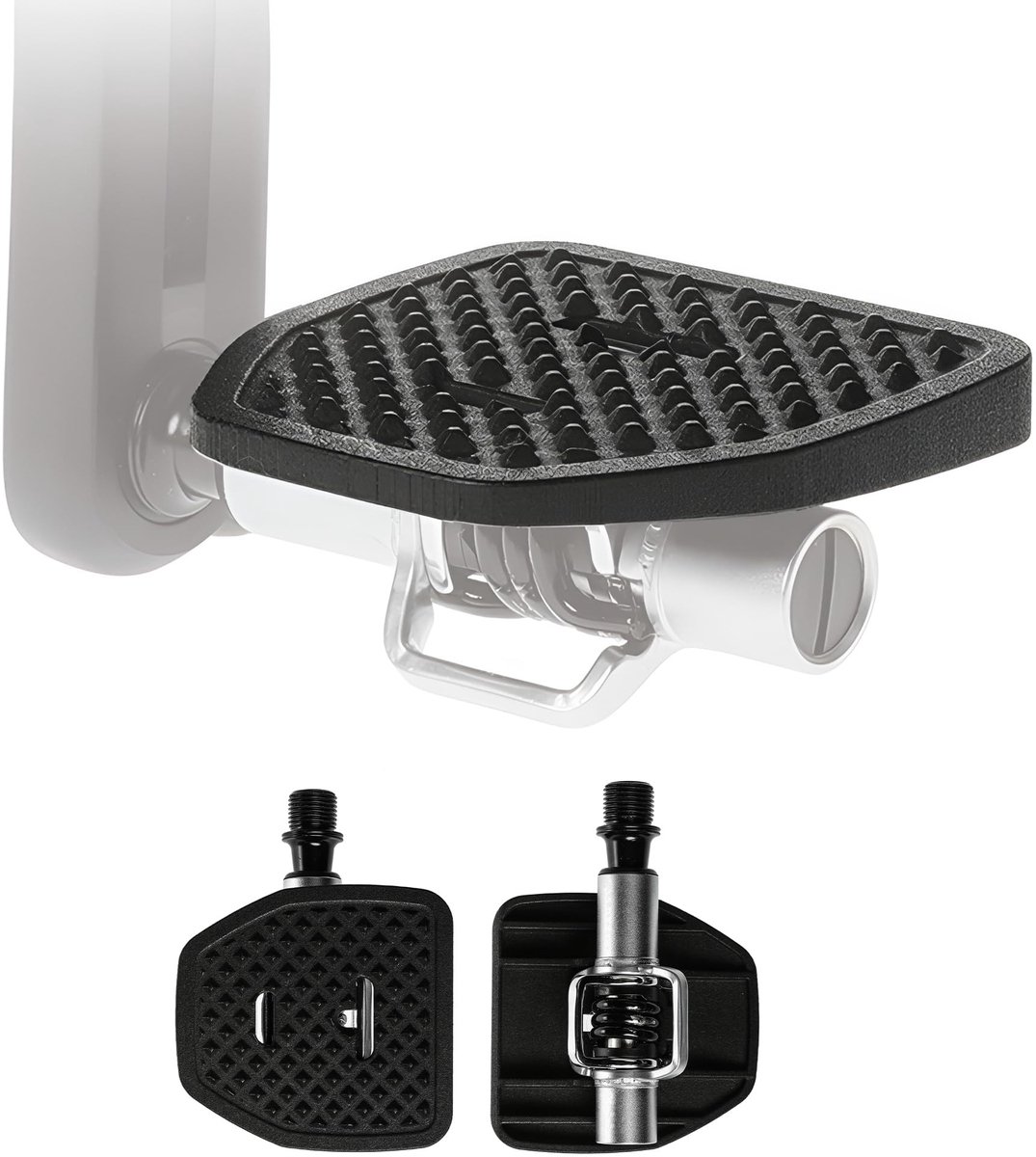 Dailygoods- Adapter - Geschikt voor Crankbrothers Eggbeater/Candy - Verandert klikpedalen in platformpedalen - Extra grip/comfort - Compact/lichtgewicht - Robuuste oplossing