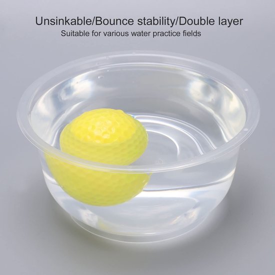 Drijvende Golfballen 2 lagen Float Water Range Golf Ball - Oefenbal - Buitensporten - Geel . — afbeelding 5