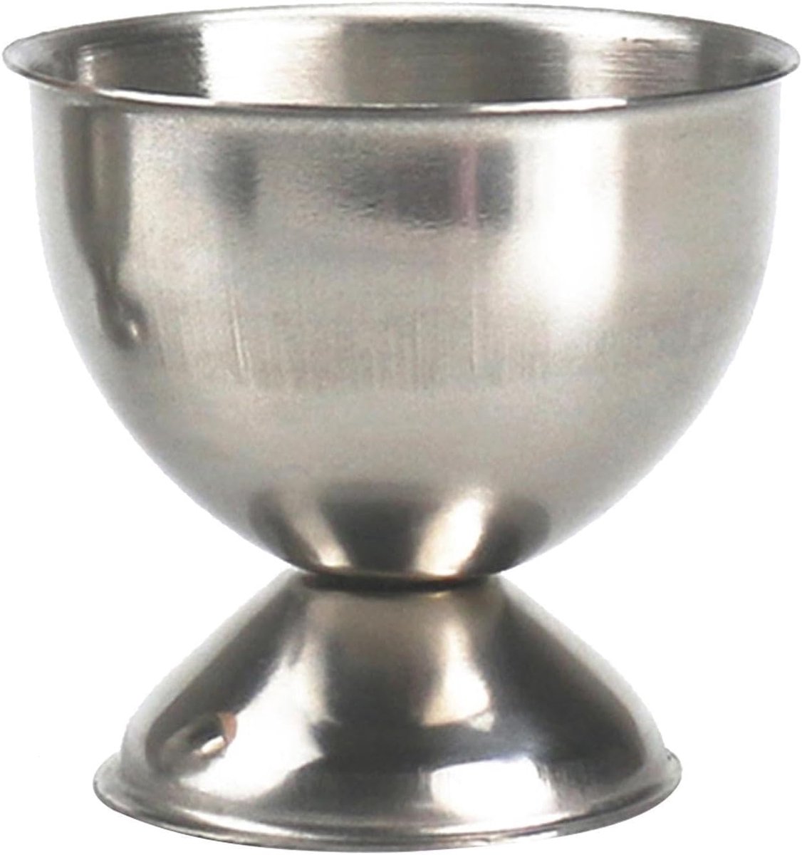 Eierdop Houder - Roestvrij Staal - Ontbijt Serveren - Stabiele Basis - 4.6 x 4.5 cm - Zilverkleurig