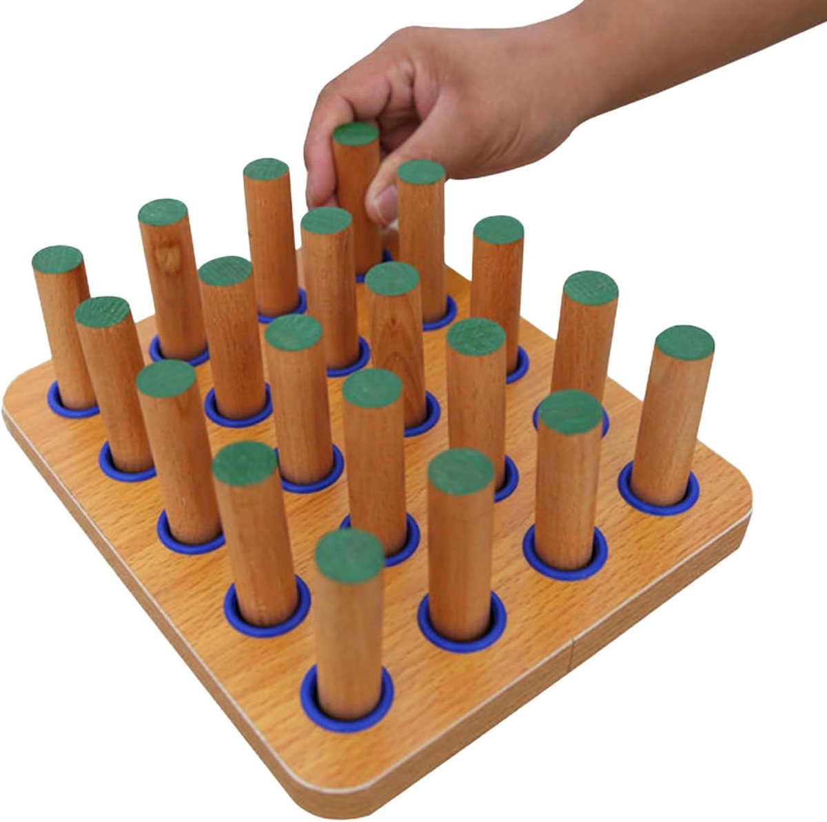 Houten Behendigheidsbord - Ergotherapie Tool - Fijne Motoriek Training - Modulaire Trainingsoplossingen - 18x14x2 cm - Houtkleur