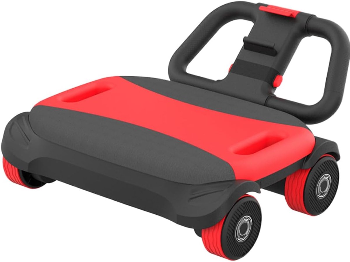 Buikwiel Trainer - Core Roller - Kracht Training - Auto Rebound Functie - 40 x 40 cm - Rood