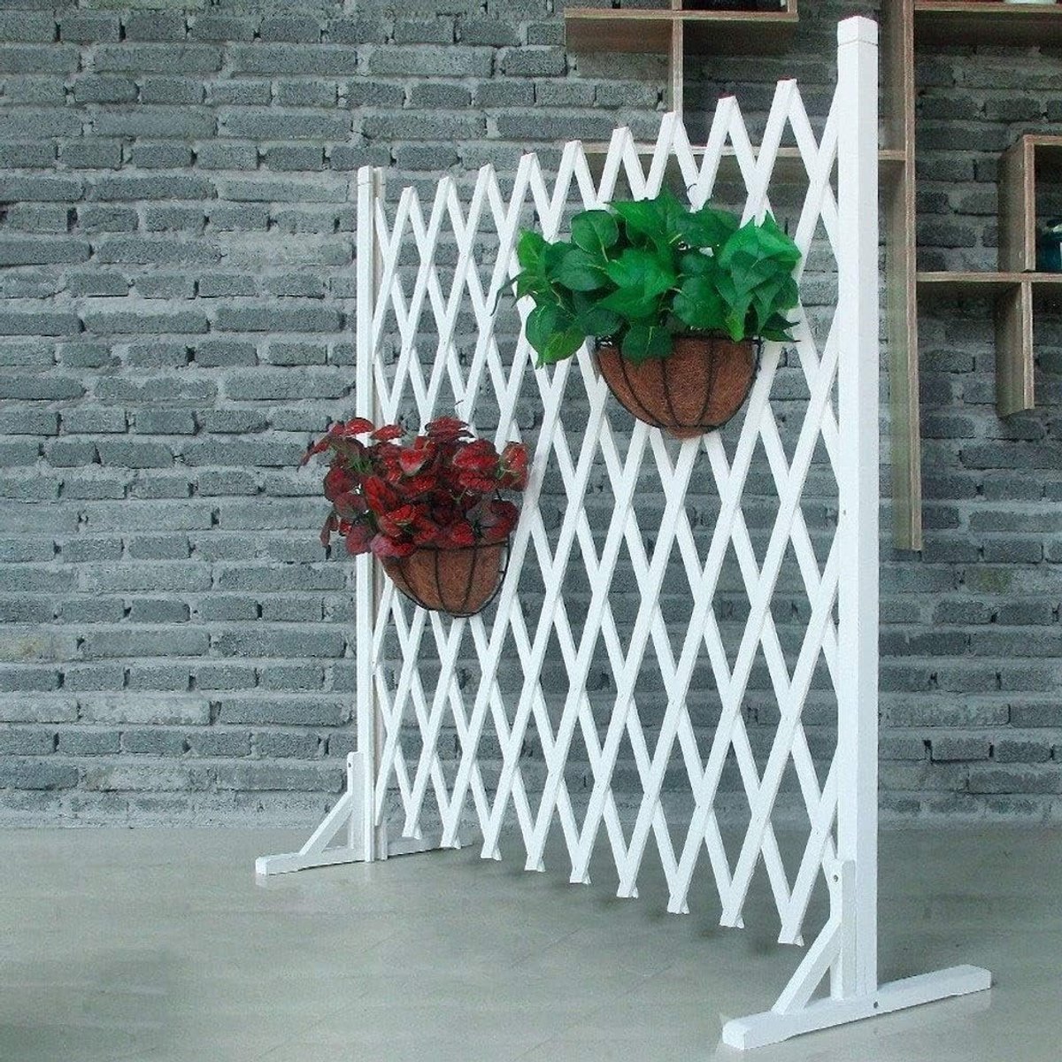 Decoratief hek - Houten raster - Balkon verfraaien - Uitschuifbaar ontwerp - 40x160cm - Wi