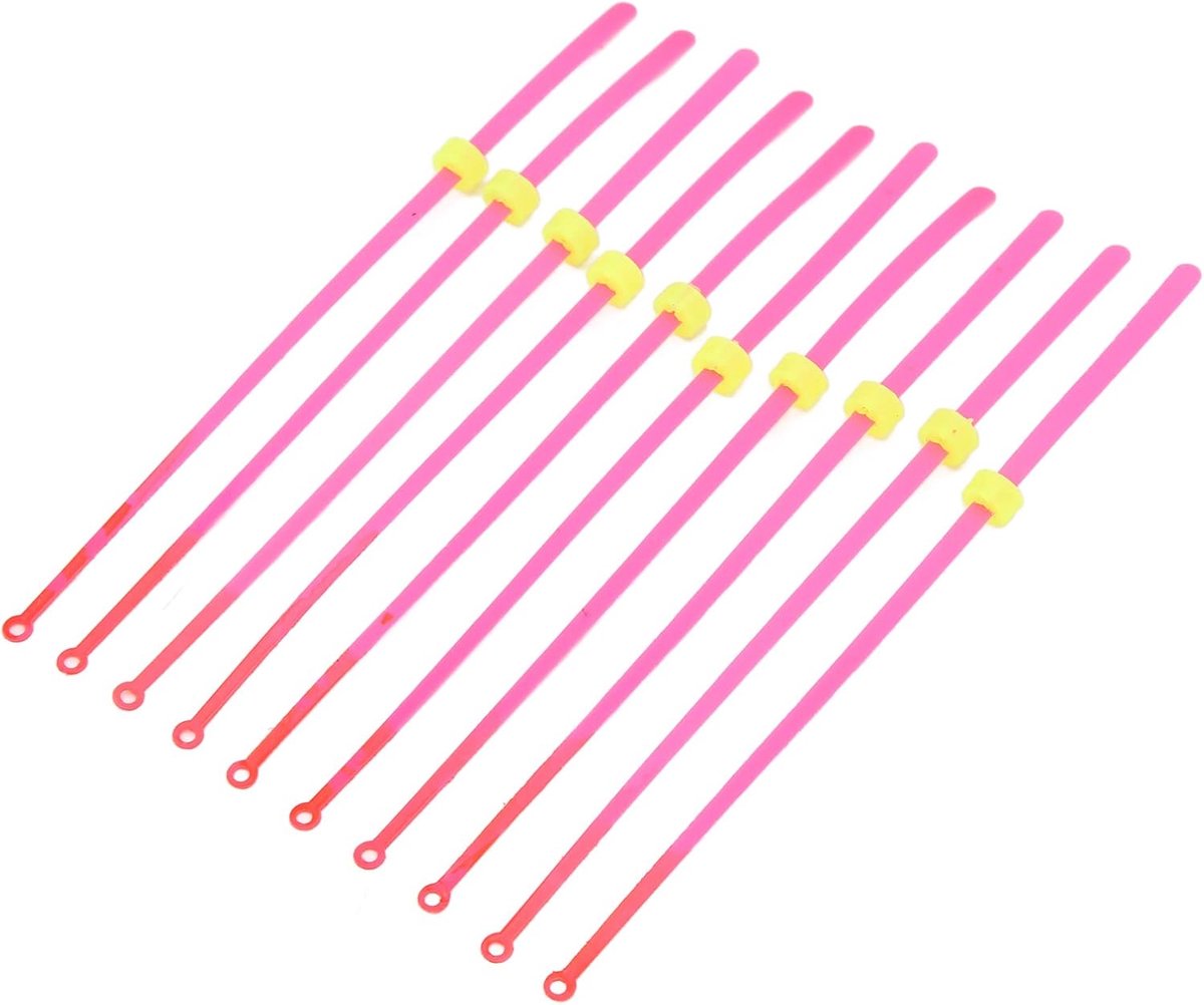 Ijshengel Eindstuk - Visuitrusting Verlenger - Winter Vissen - Licht Flexibel Ontwerp - 18 cm 10 Stuks - Roze Rood