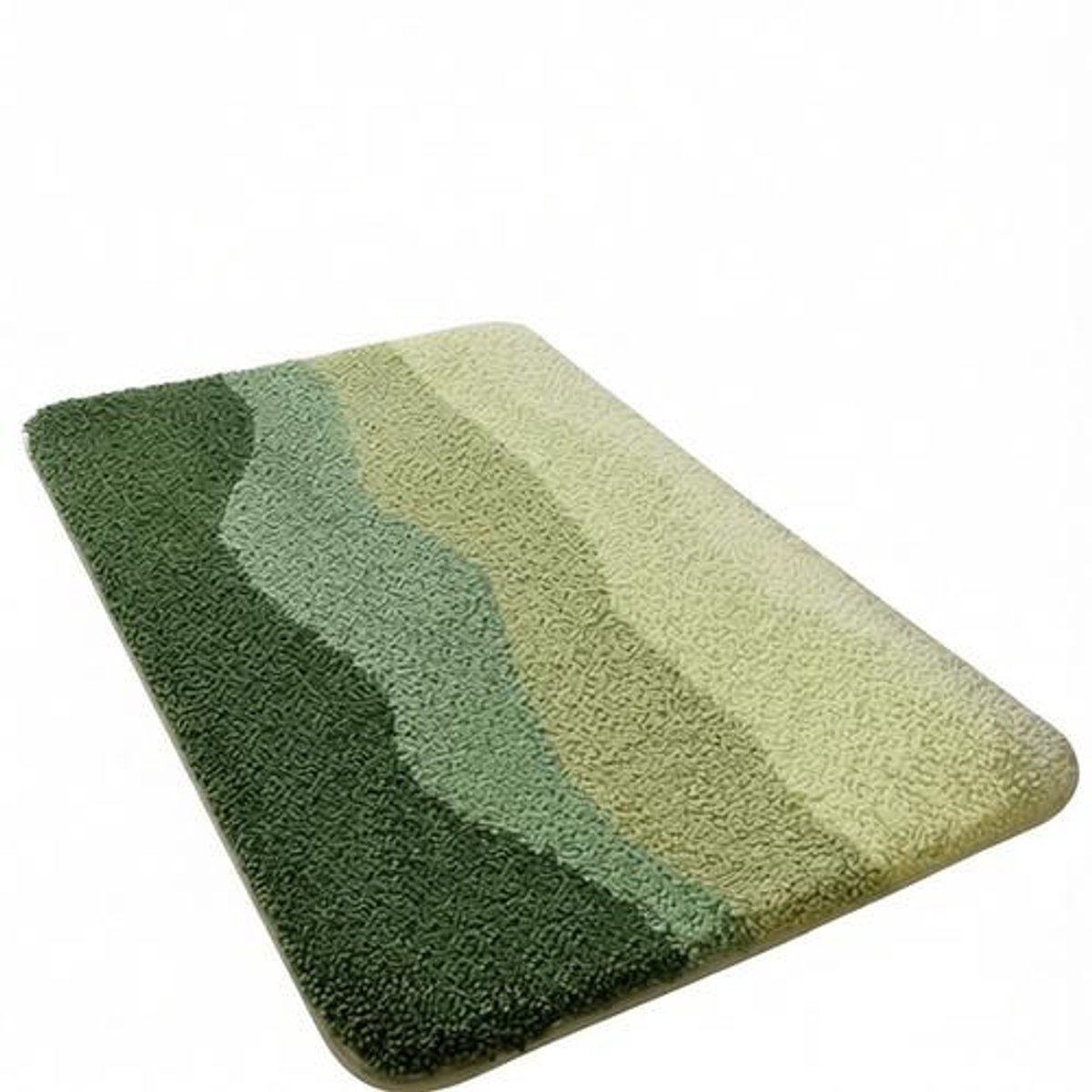 Badmat 50 x 80 cm - Antislip - Zachte Absorberende Wasbare Badkamer Mat - Groen Bosgebied