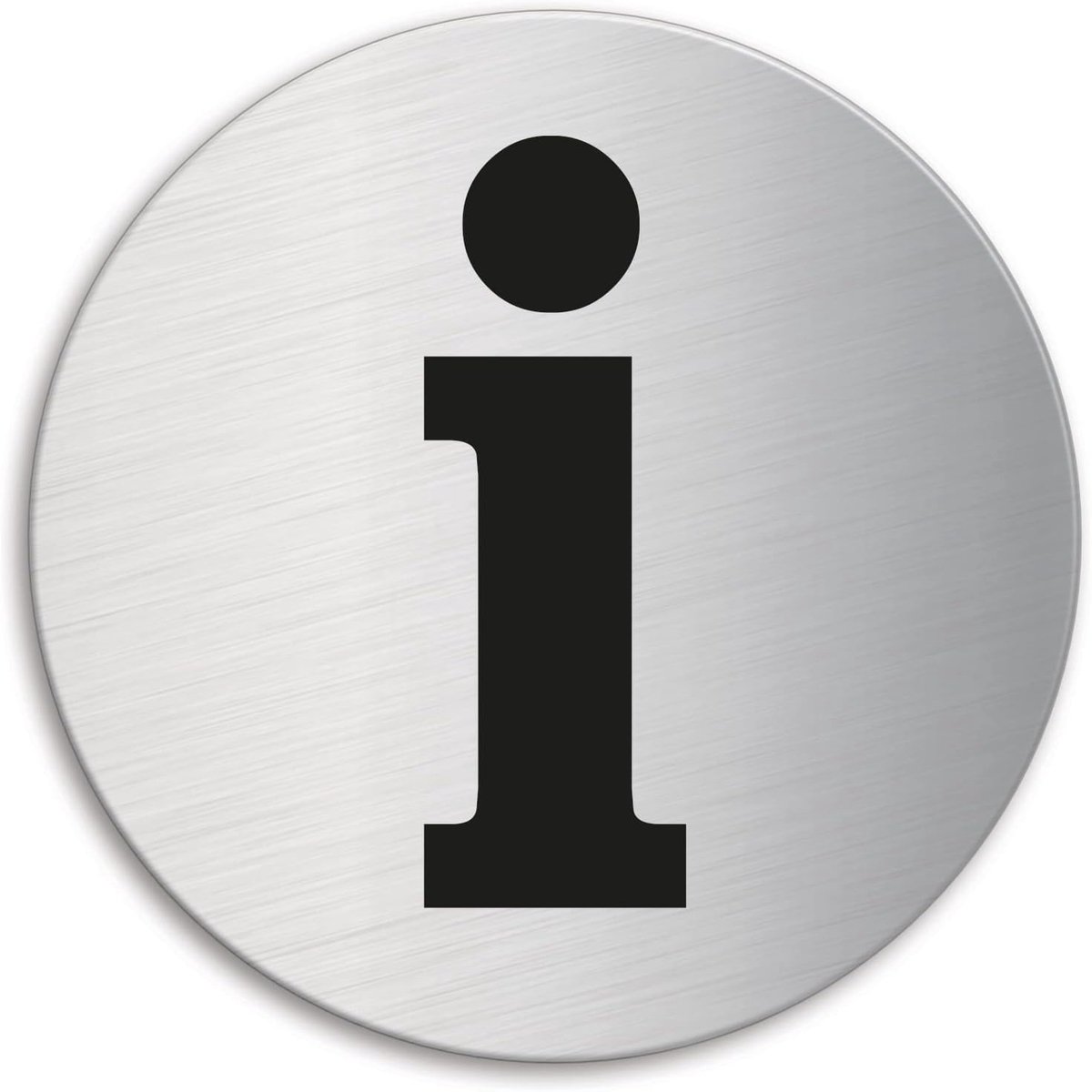Infobordje Deur - Naambordje Informatie - Locatie Aangeven - Roestvrij Staal - Ø 100 mm - Zilver