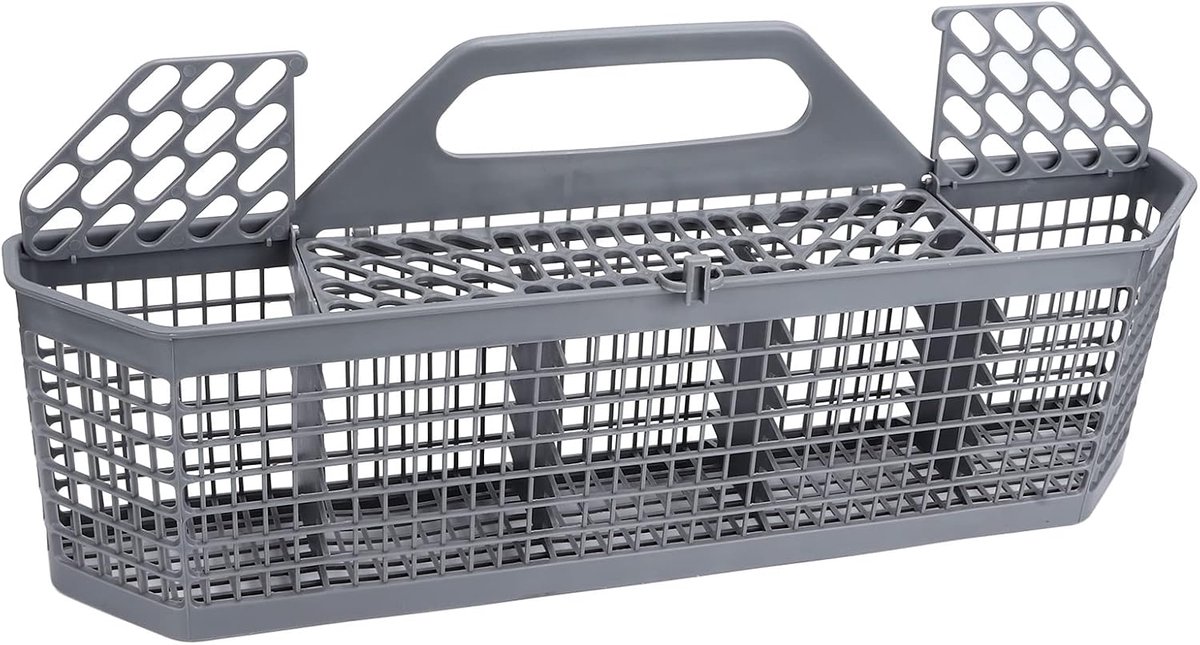 SnelShoppen - Universele Vaatwasseropbergmand, Duurzame Plastic Bestekmand met Diverse Gaten voor Efficiënt Wassen en Drogen, Ideaal voor Keuken en Va
