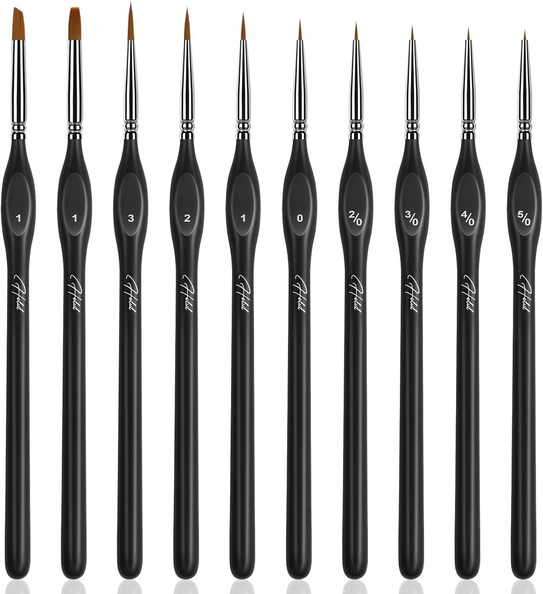 Drybrush set - 10 verschillende borstels - Professionele miniatuurverf - Ideaal voor Warhammer 40k en DND - ShopVlot