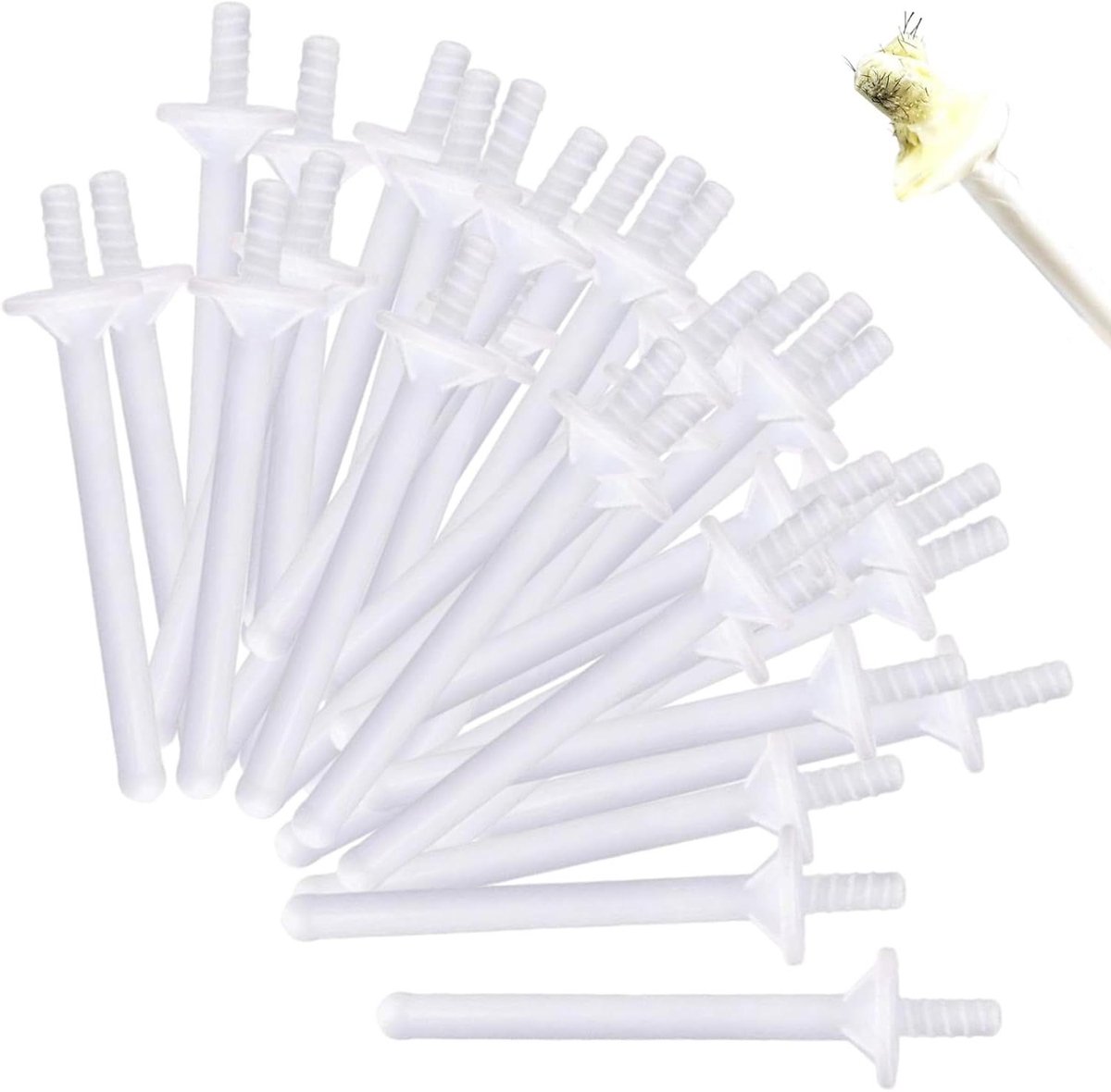 Neus Wax Sticks - Ontharingssticks Neushaar - Neus reinigen - Eenvoudig te gebruiken ontwerp - 60 stuks - Wit