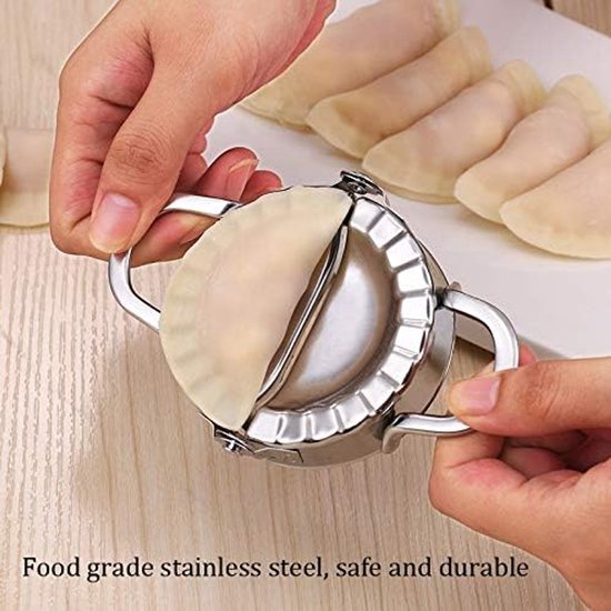 Dumpling Maker Rvs Dumpling Deeg Press Dumpling Tool voor Dumpling Pie Ravioli Gyoza Empanada (L) — afbeelding 2