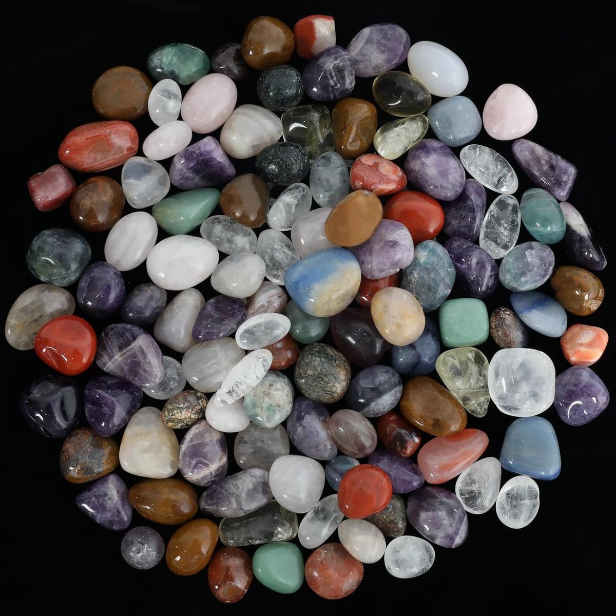 1600g set met edelstenen 2-3 cm kleurrijke mix van natuurlijke