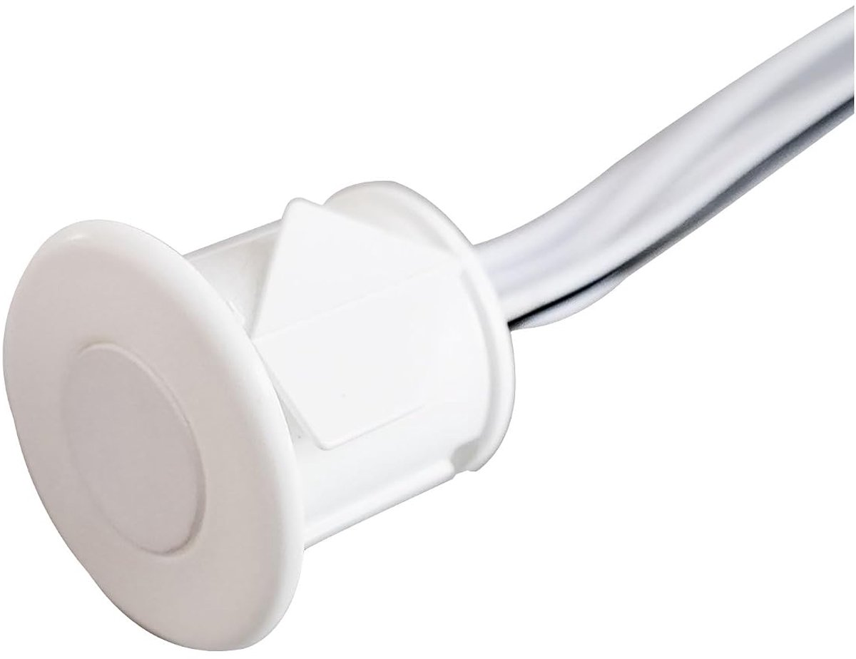 kalf | Inbouwschakelaar rond, aan/uit, dimmen, 200 cm in- en uitgangskabel LED MINI wit, 12VDC, max. 3A, kleur: wit