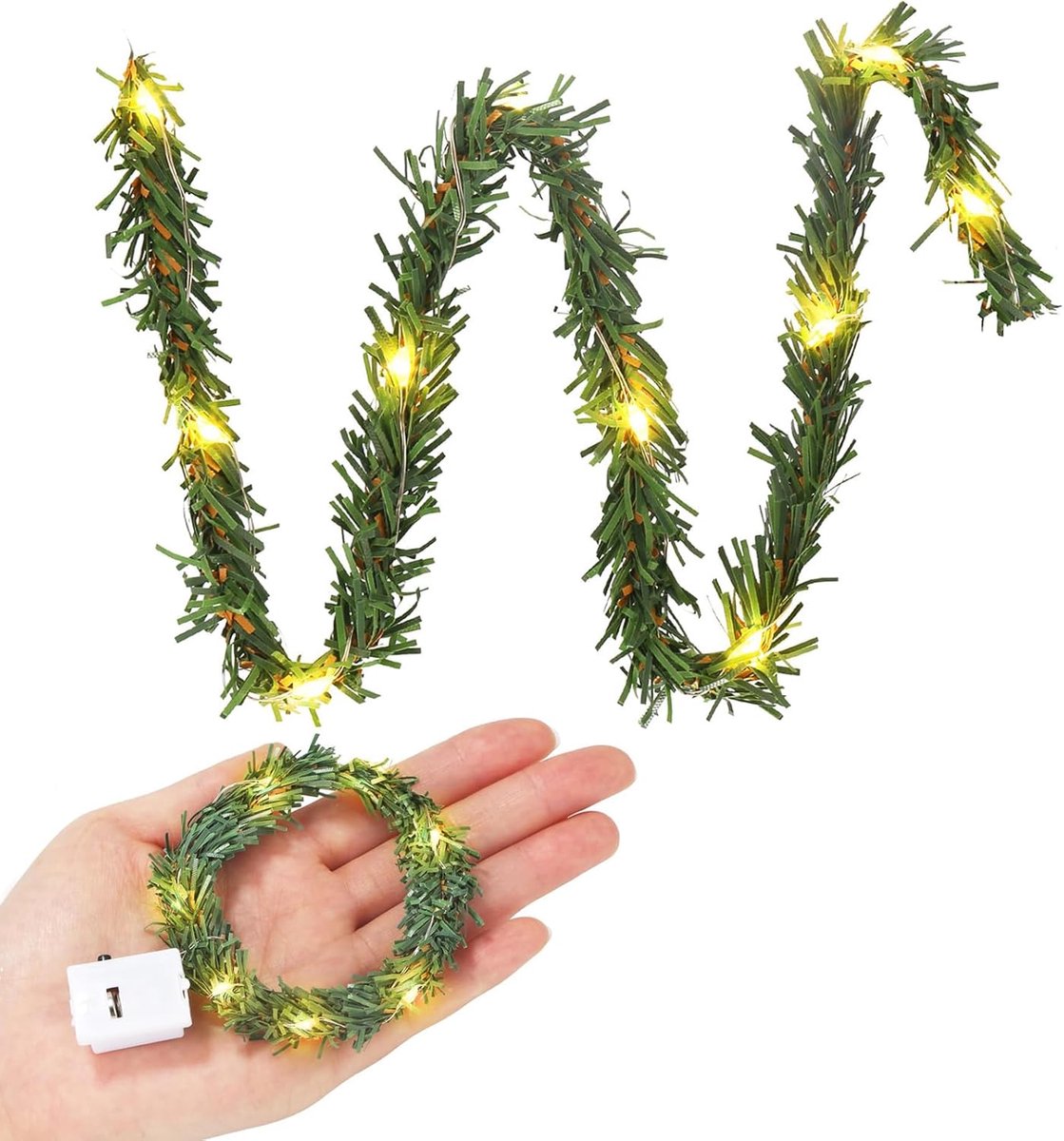 Lichtsnoer miniatuur, 50 cm, mini led-lichtsnoer, Kerstmis, poppenhuis, meubelaccessoires, mini-lichtketting voor miniatuur, kerstdecoratie, poppenhuis, meubelaccessoires (geel, 1 stuks)