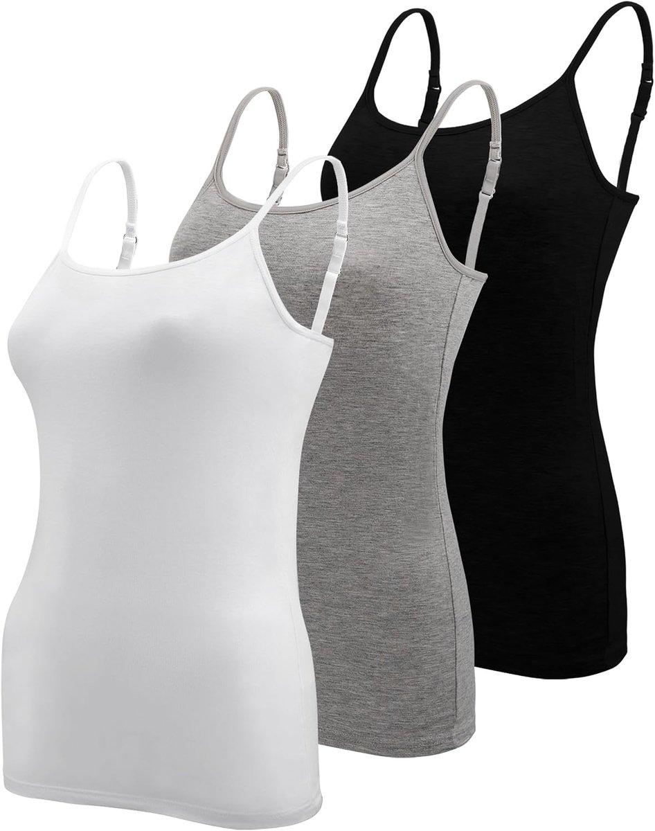 3 Stks Womens Hemdje Tank Top Spaghetti Strap Hemdjes Dames Onderhemden