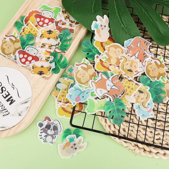 Eetbare Taartdecoratie Jungle, Muffin en Cupcake-Toppers met Dieren, Bosdieren Voor Verjaardag — afbeelding 2