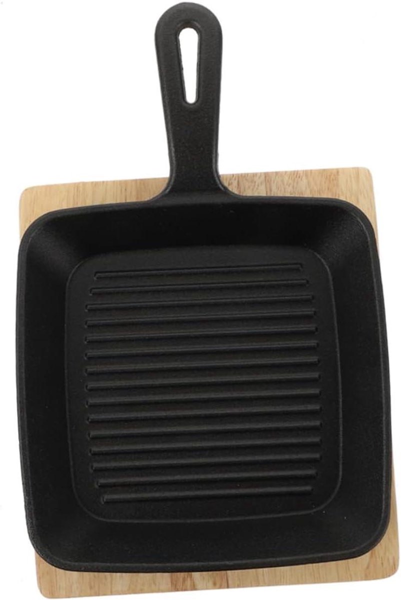 Koekenpanset Koekenpan Pannenkoekenmaker Ontbijt Maken Niet-klevend Oppervlak 23 x 15.5 x 3 cm Zwart