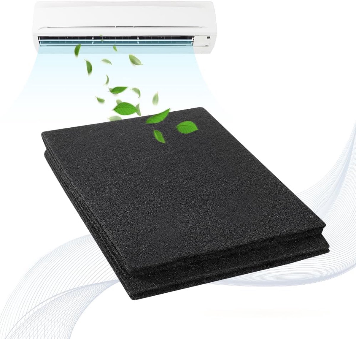 Filters, 48x16 inch op maat te snijden koolstofpad afzuigkapfilter vervangingsluchtfilter houtskoolplaat voor luchtreiniger afzuigkappen ovenfilters