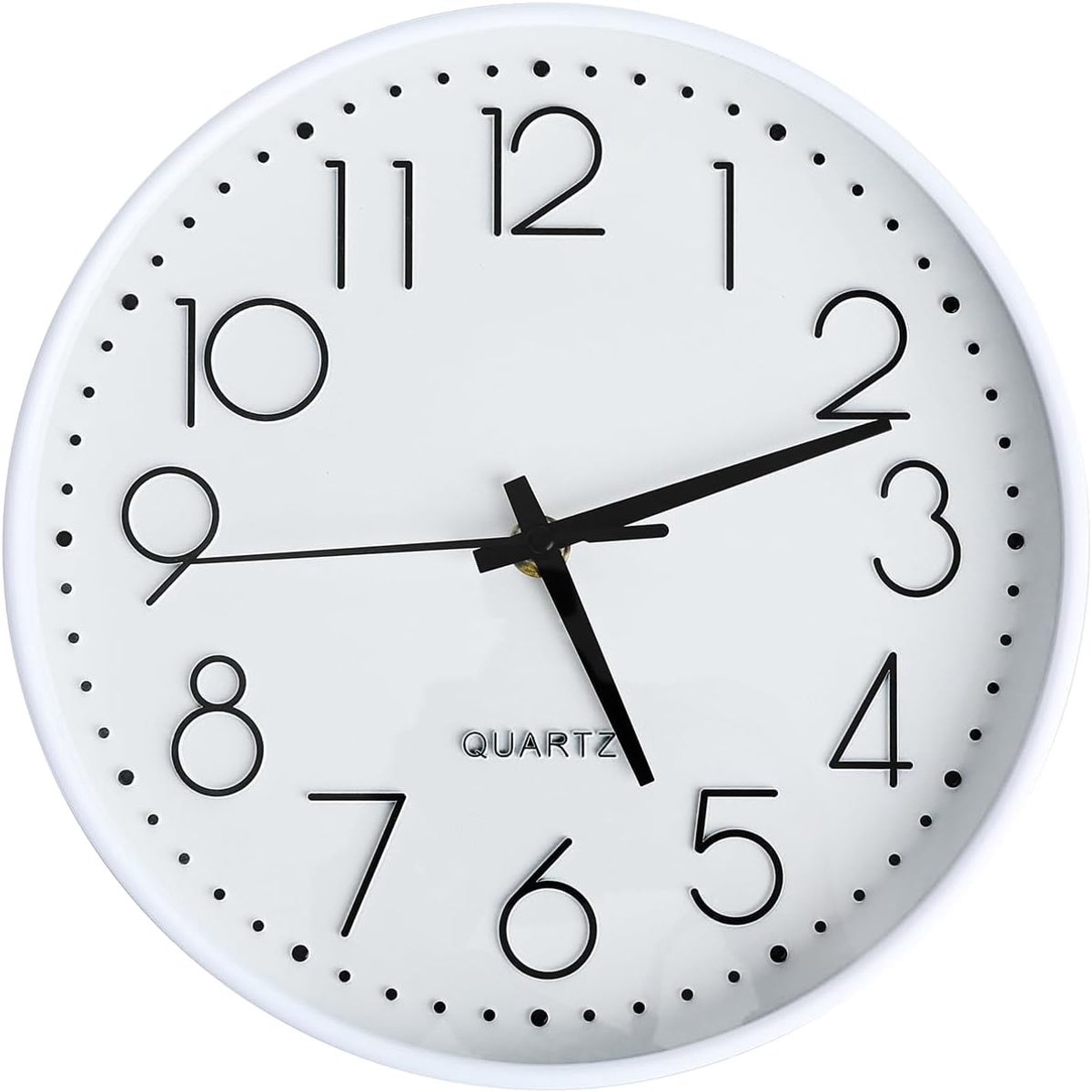 Wandklok 10 inch - Moderne ronde wandklok - Stil zonder tikken - Perfect voor thuis of op kantoor - SnelShoppen