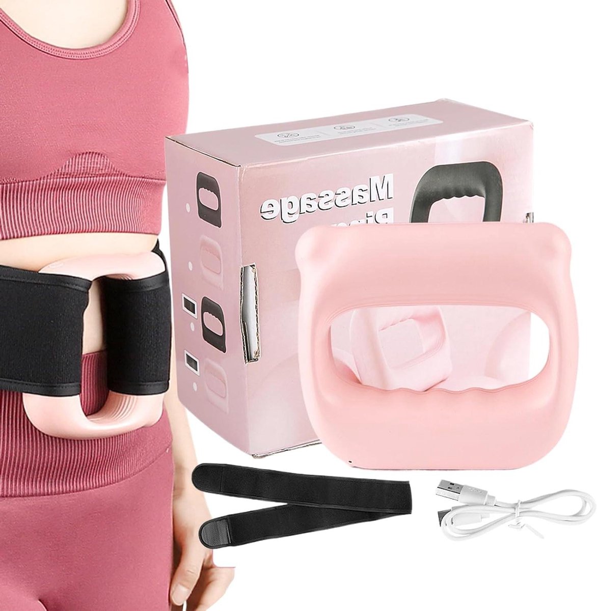 Draagbaar Massageapparaat - Spierontspanner Lichaamsmassage - Spierherstel Ontspanning - Diepe Weefsel Stimulatie - 16.8 x 14.1 x 8.6 cm - Wit