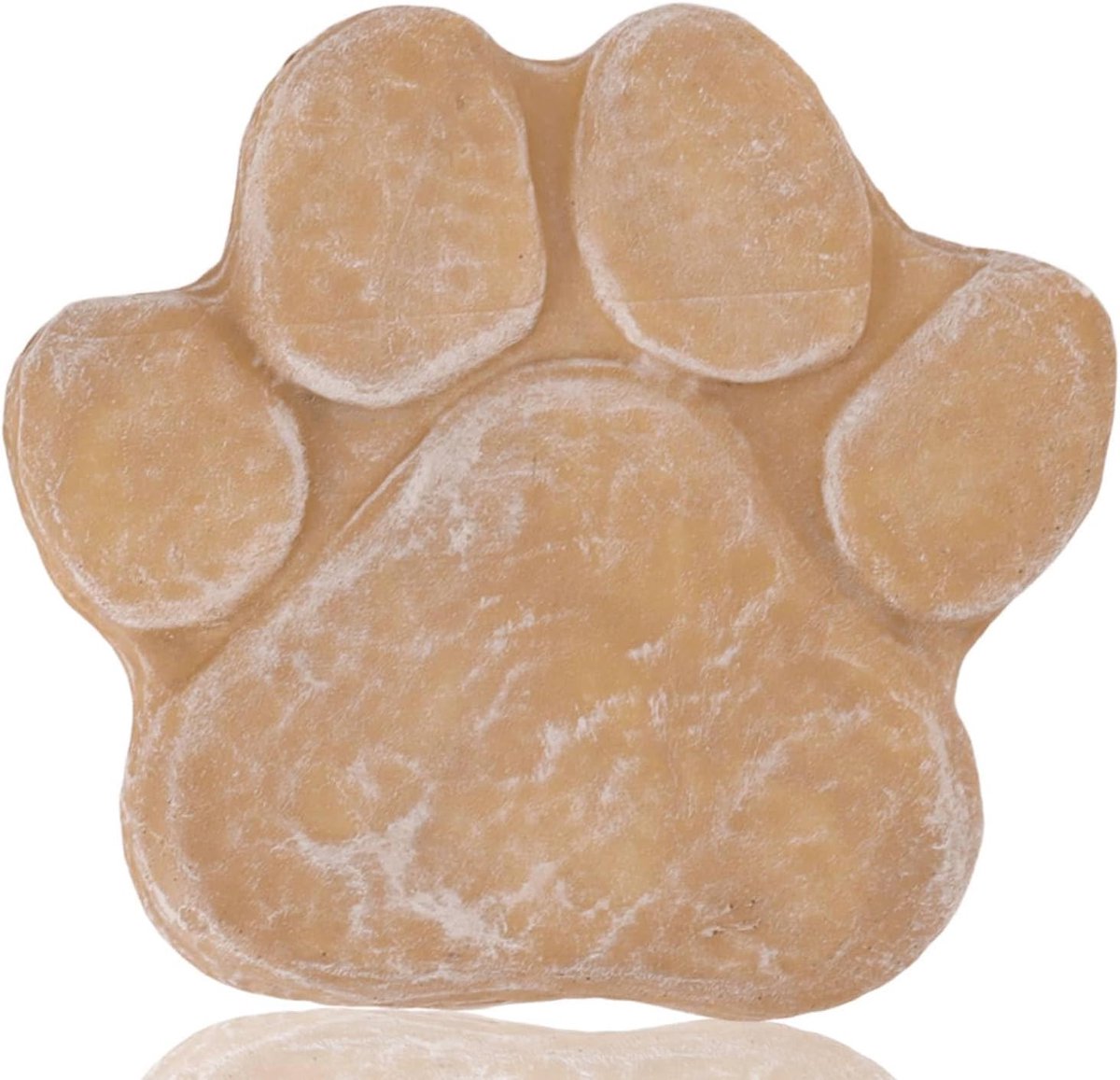 SnelShoppen - Huisdier Herinneringsstenen, Pootafdruk Honden Grafsteen, Dieren Monument met DIY Graveren, Beige Pootvorm voor Tuin en Patio