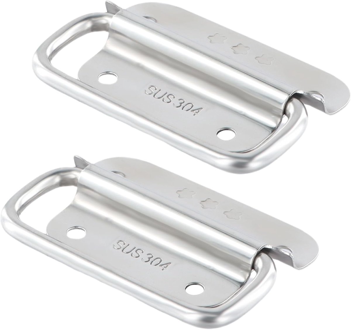 SnelShoppen - 2 Stuks Vouwhandgrepen RVS, Draaghandvatten, Hardware Handgreep, Zilver Box Handgreep voor Gereedschapskist Opslagbox Gereedschapskist