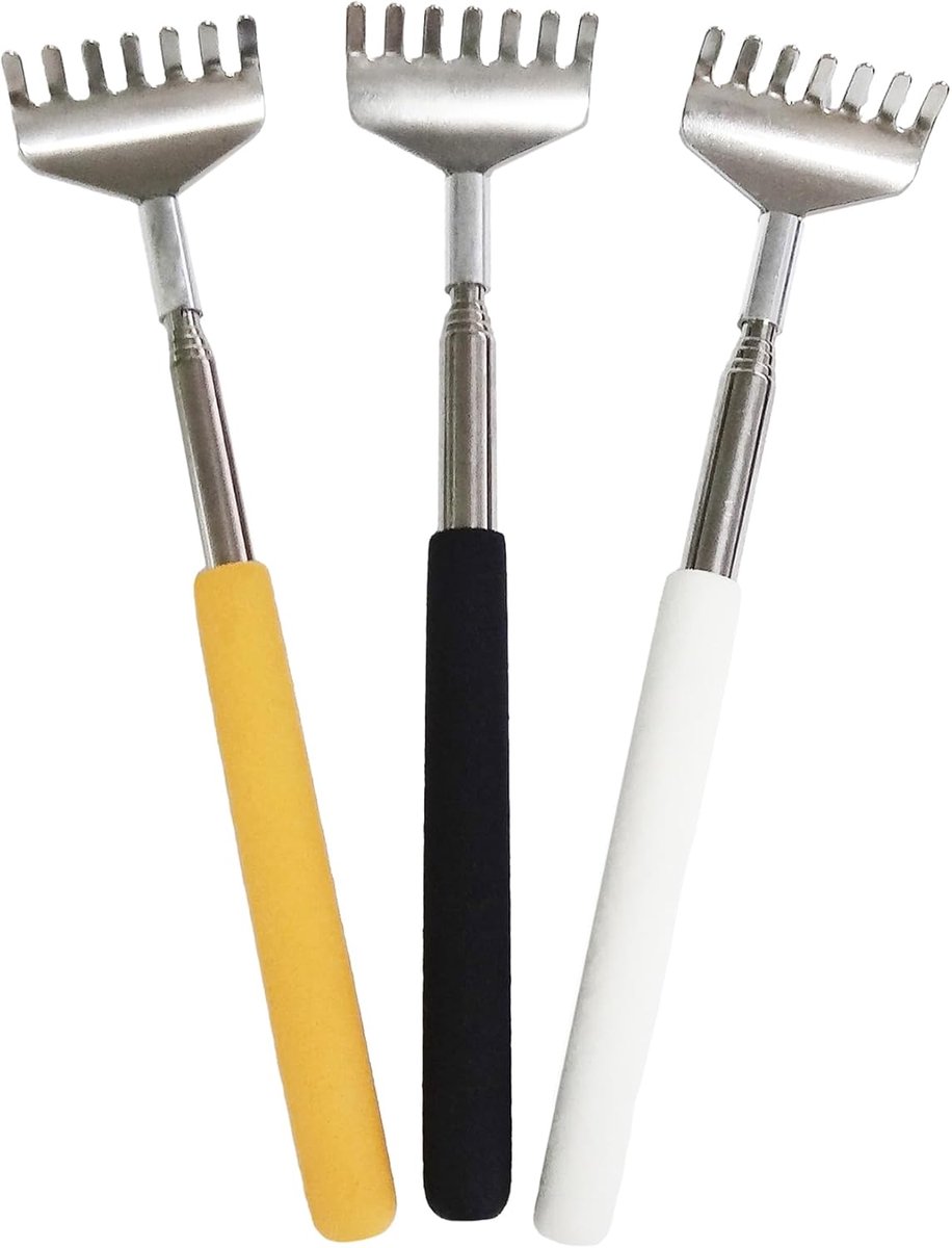 Telescopische rugkrabber (set van 3) - stabiele uitvoering - veelzijdige massager en jeukverlichting - ShopVlot