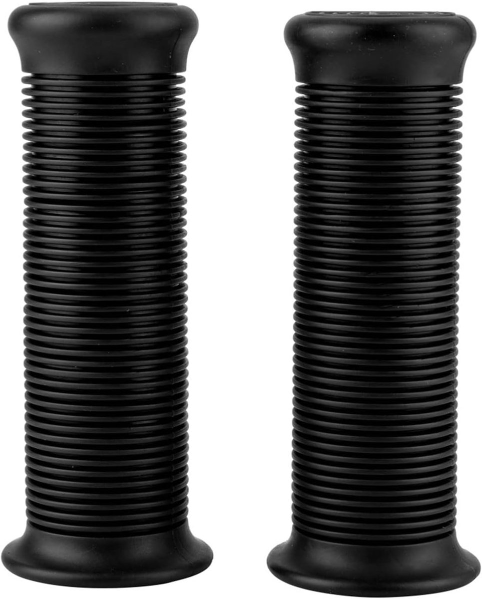 SnelShoppen - Handlebar Grip Set voor Fiets en Motor, Universele 1 Inch 25mm Vintage TPU Handgrepen, Antislip Zwart, Comfortabel en Milieuvriendelijk