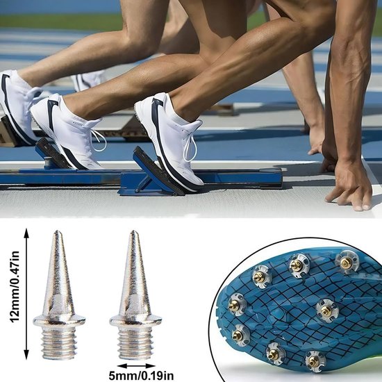 SnelShoppen - Golf Studs 16 Stuks - Professionele Stalen Sportpunten voor Atletiek - 12 mm - Ideaal voor Korte Afstanden en Training van Snelshoppen — afbeelding 5