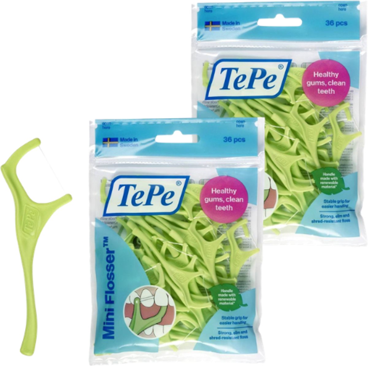 Tepe Mini Flosser - 2 x 36 stuks - Voordeelverpakking