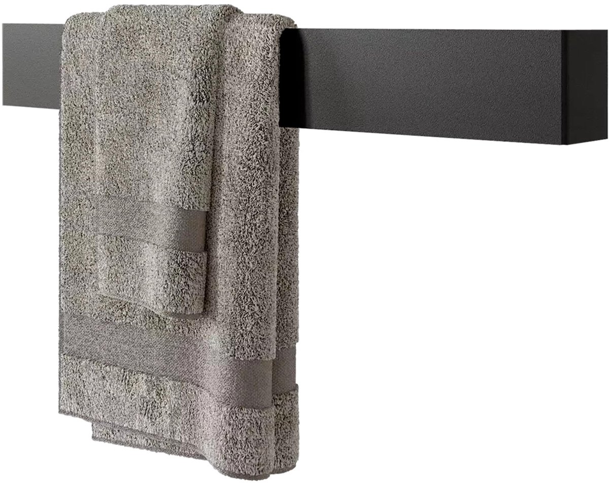 Omgoods - Handdoekhouder FIONDA 40 cm - Zwart RVS Wandmontage