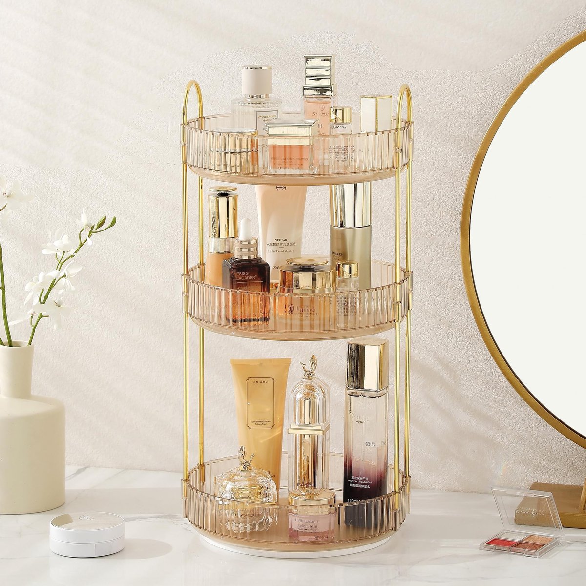 Omgoods - 360° Rotating Makeup Organizer - Duurzame Organizer voor Cosmetica en Huidverzorging