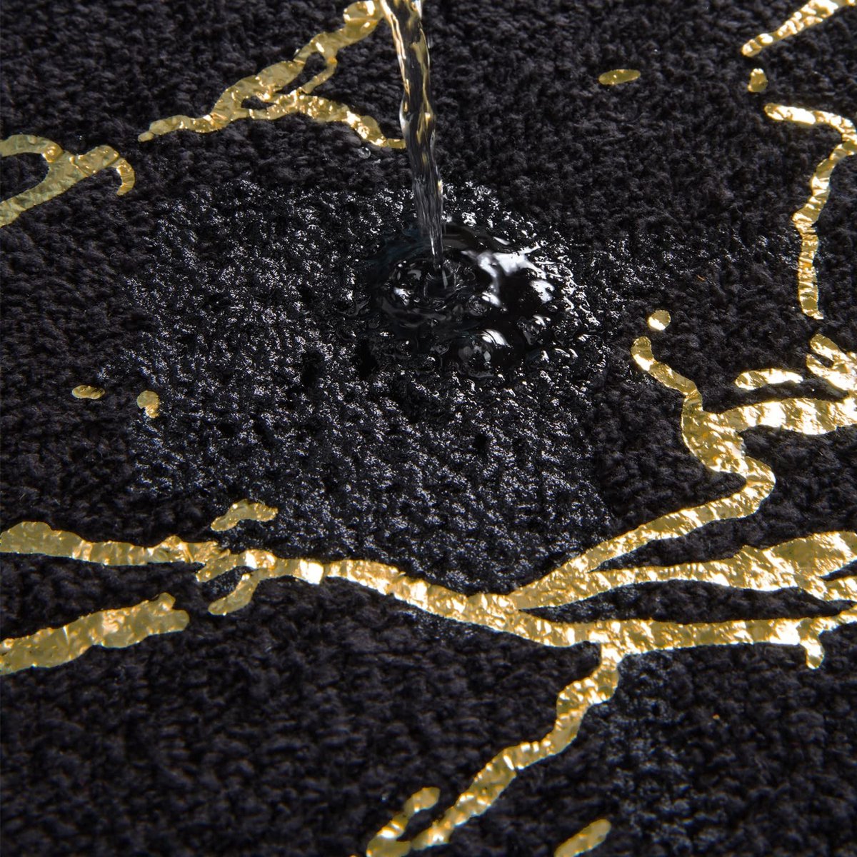 Omgoods - Luxe Badmat met Antislip en Wasbaar, Zwart 60 x 90 cm