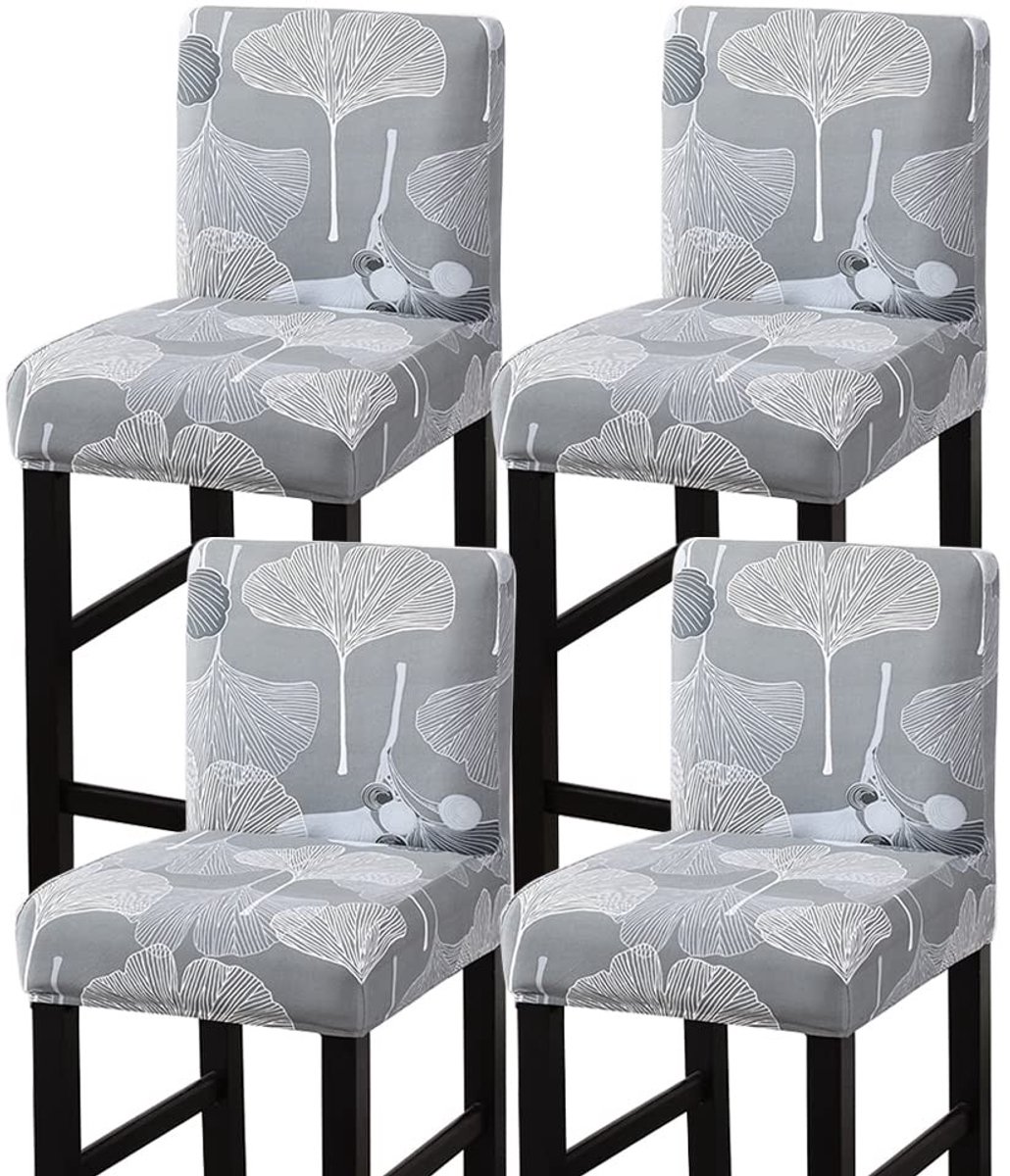 Omgoods - Set van 4 Stretch Covers voor Barstoelen