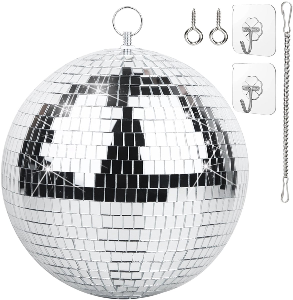 Omgoods - Spiegel-discobol 20 cm - Disco bol voor feesten en DJ's